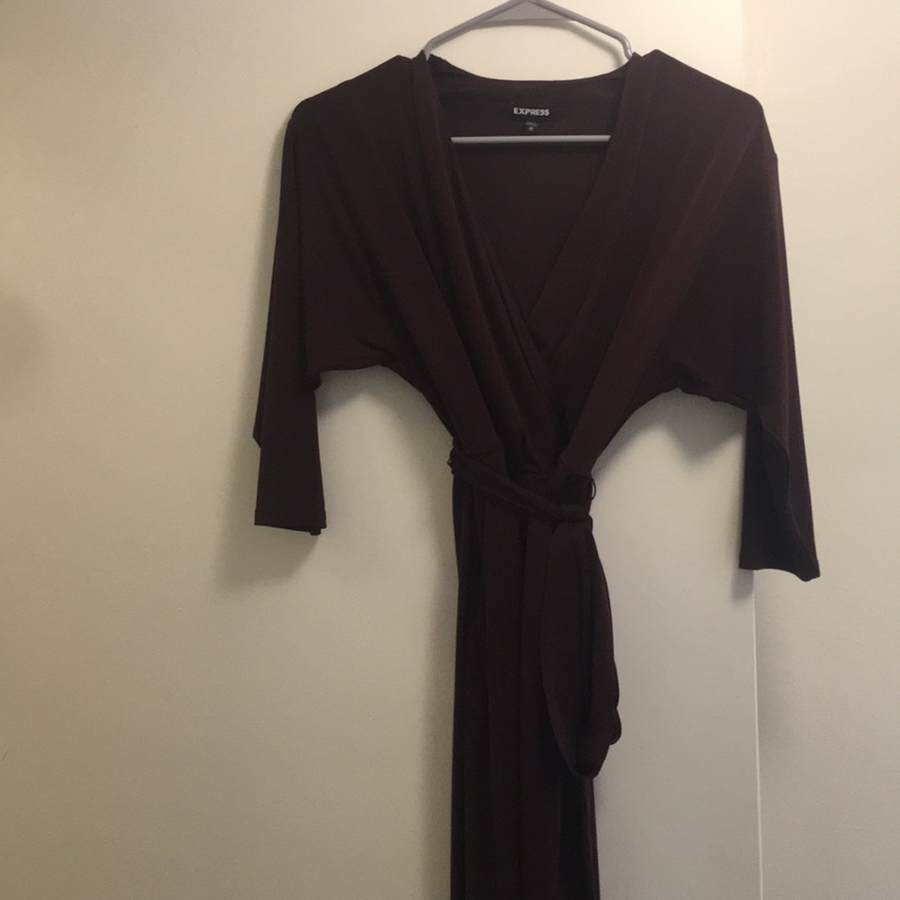 Maroon long sleeved jump suit